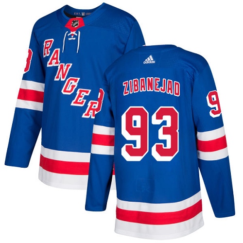 Adidas Rangers #93 Mika Zibanejad Royal Blue Home Authentic Stitched Youth NHL Jersey - Click Image to Close
